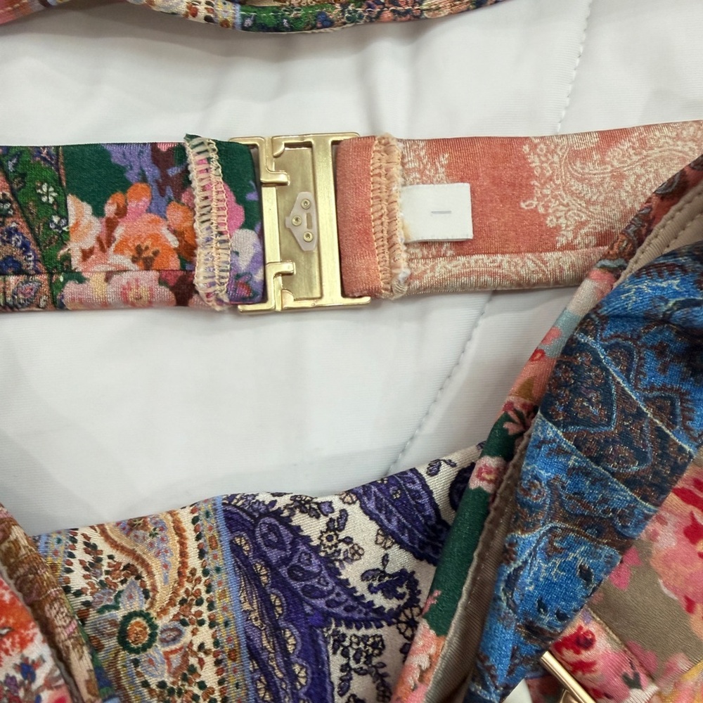 Zimmermann Colorful Patchwork Bikini Set Size 1 - image 4